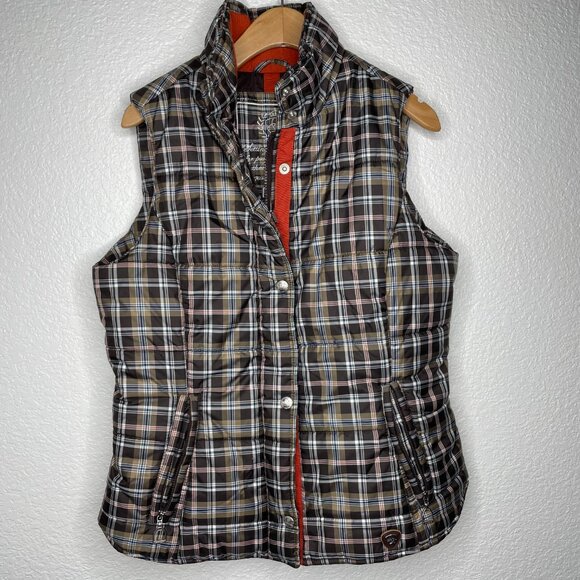 Ariat Womens Plaid Quilted Camden Riding Vest - Zip Up. Size M - Picture 1 of 9